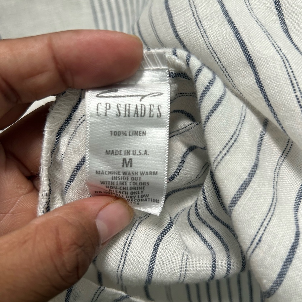 CP Shades White and Gray Striped Blouse - Picture 3 of 4
